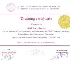 Certificate of experience (DERD)