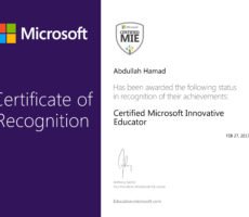 Microsoft Education Training Certificate